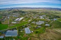 Aerial View of FluÃÂÃÂ°ir in the Interior of Iceland